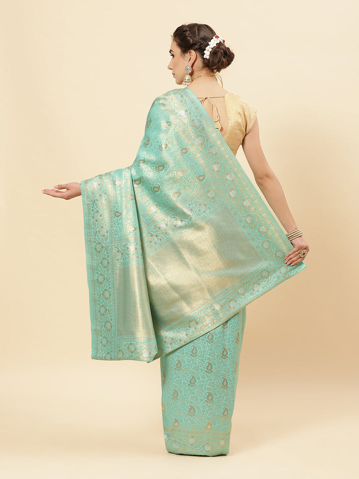 Art Handloom Saree with Zari Jaal Border