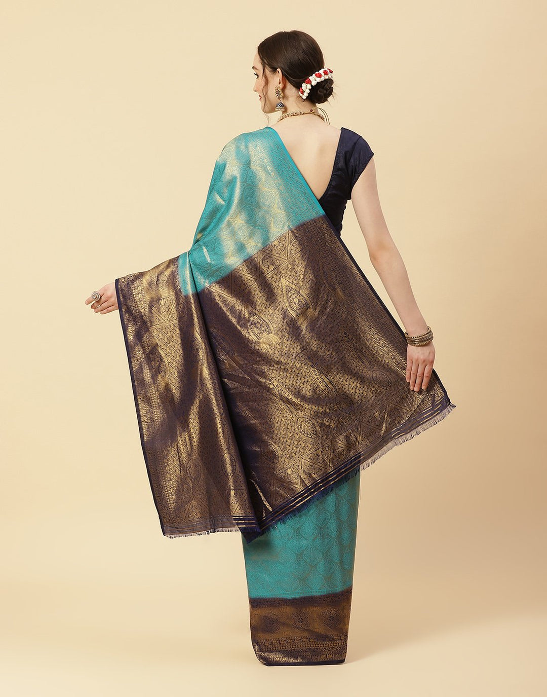 Woven Brocade Zari Jaal Art Handloom Saree