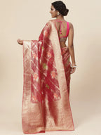 Floral Zari Jaal Handloom Woven Saree