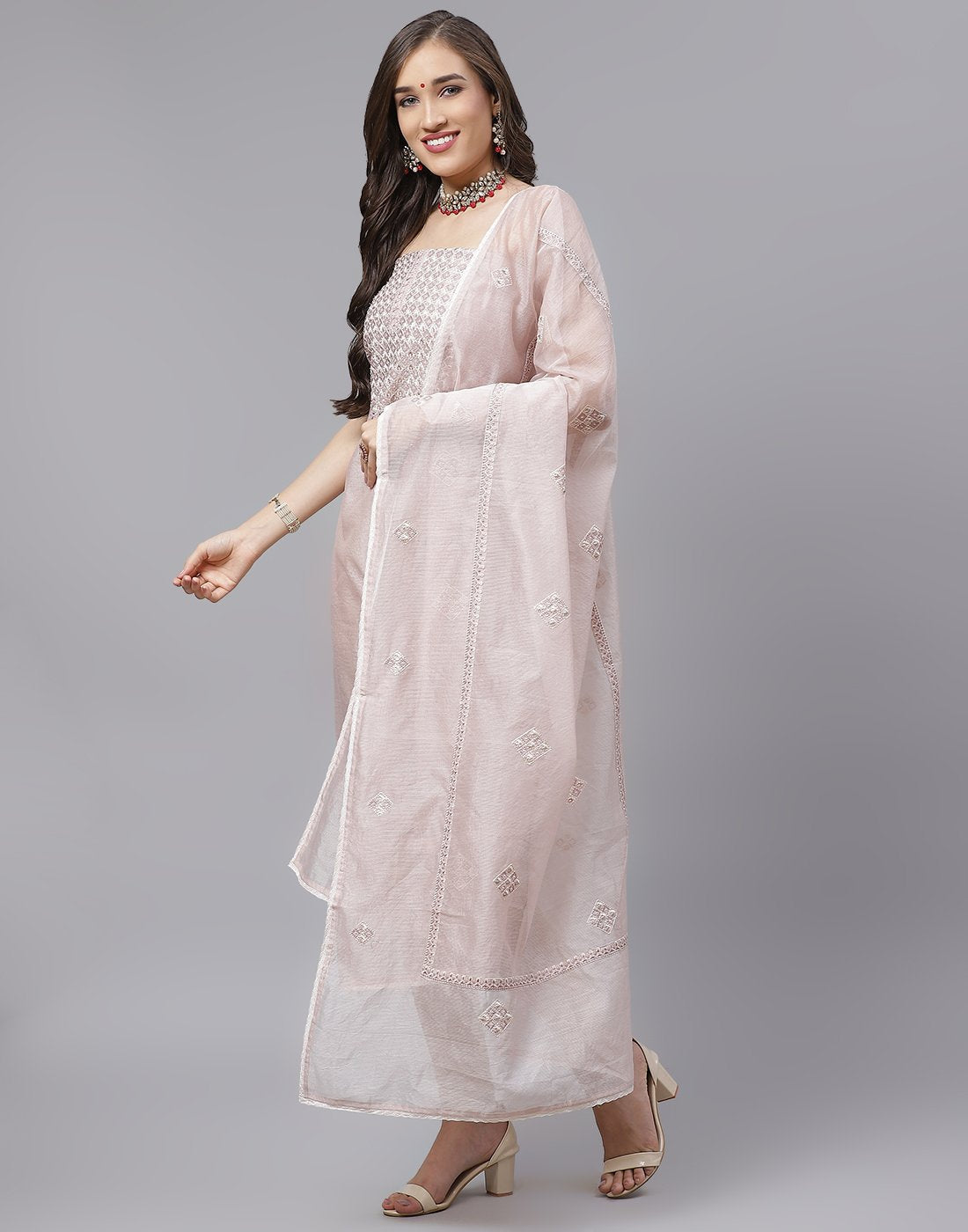 Cotton Embroidered Suit Piece