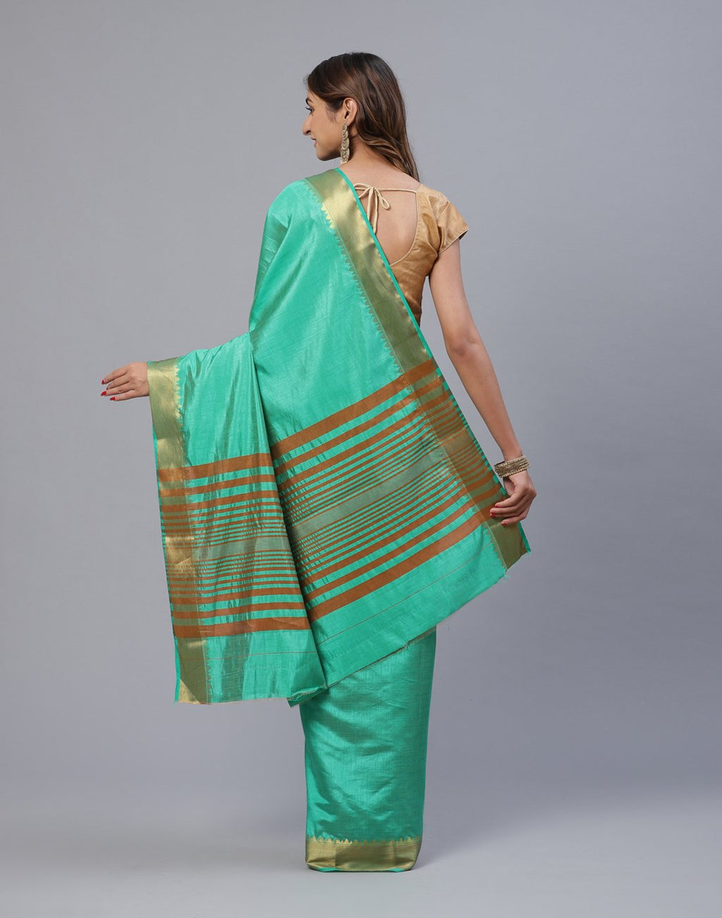 Art Handloom Saree With Zari Border
