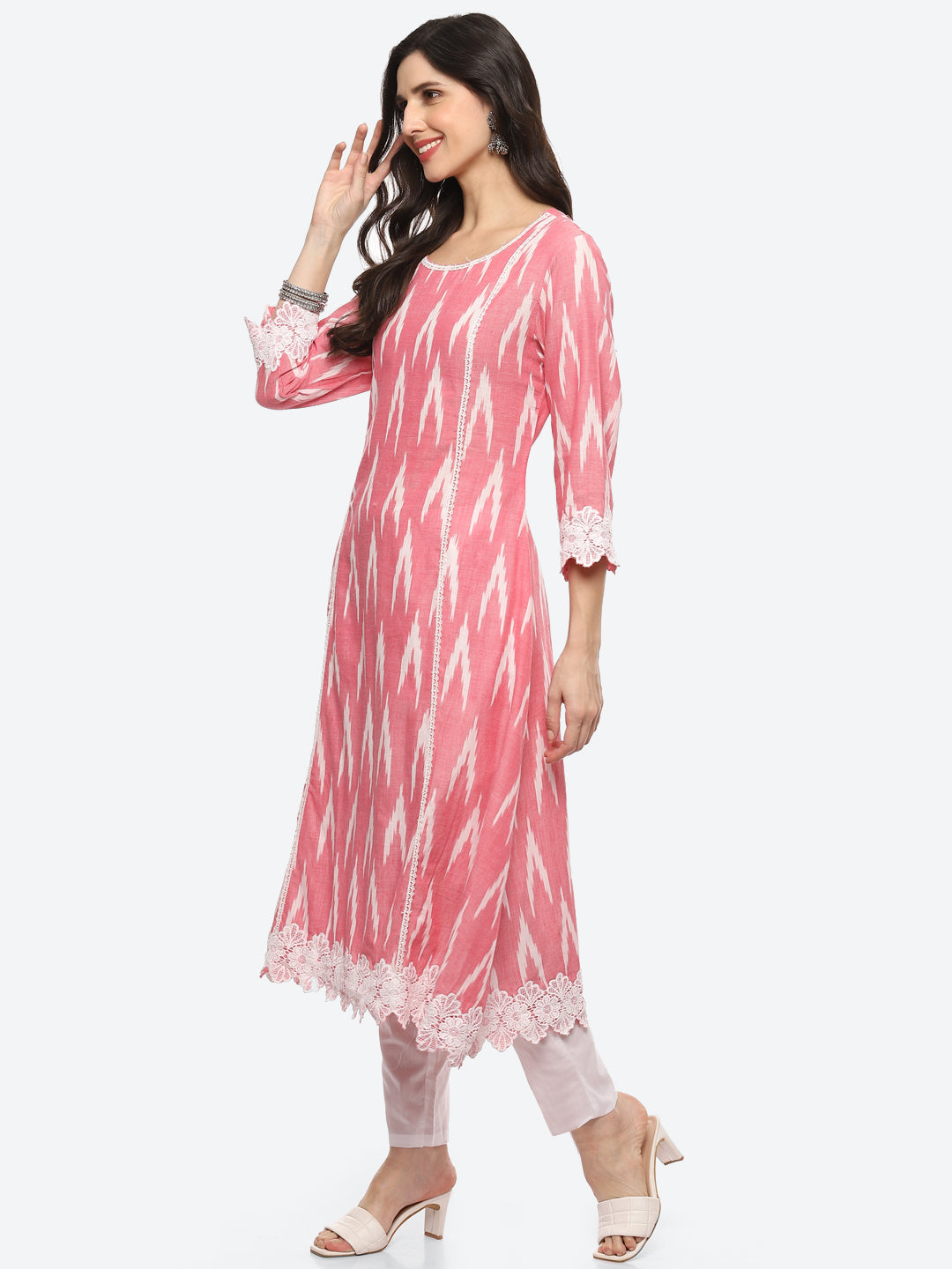 Printed Cotton Kurta With Pant