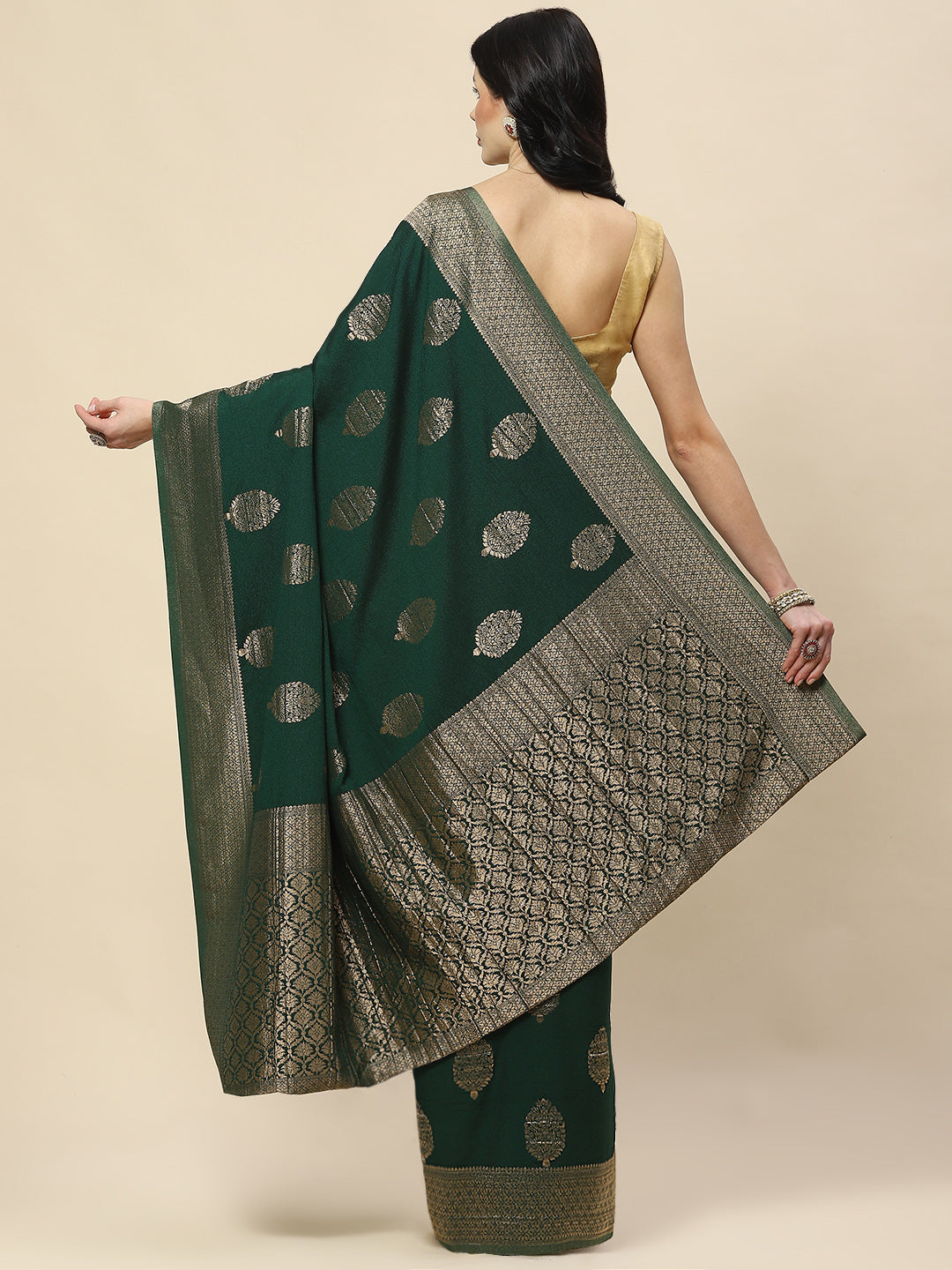 Zari Border Woven Art Tussar Saree