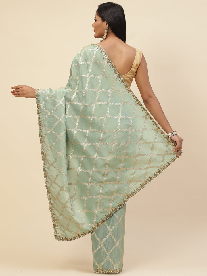 Cutdana Embroidered Banarasi Saree