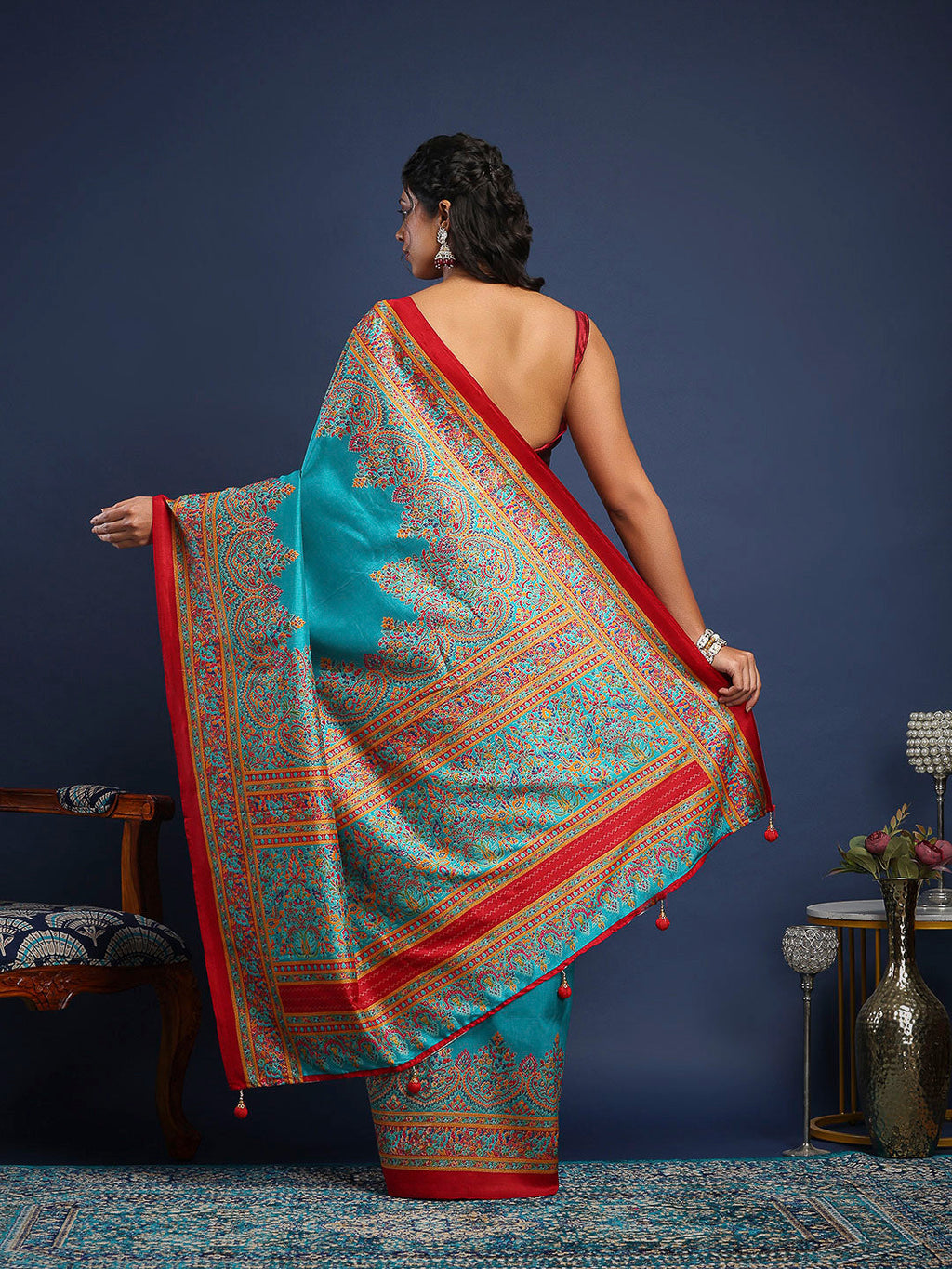 Digital Printed Art Silk Saree