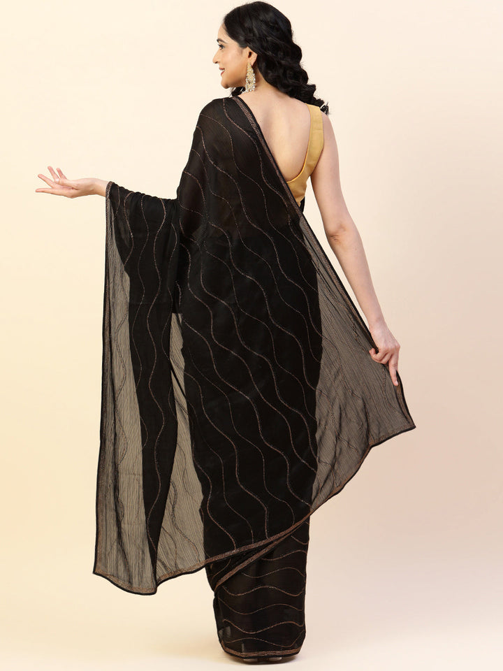Swarovski Jaal Embroidered Chiffon Saree