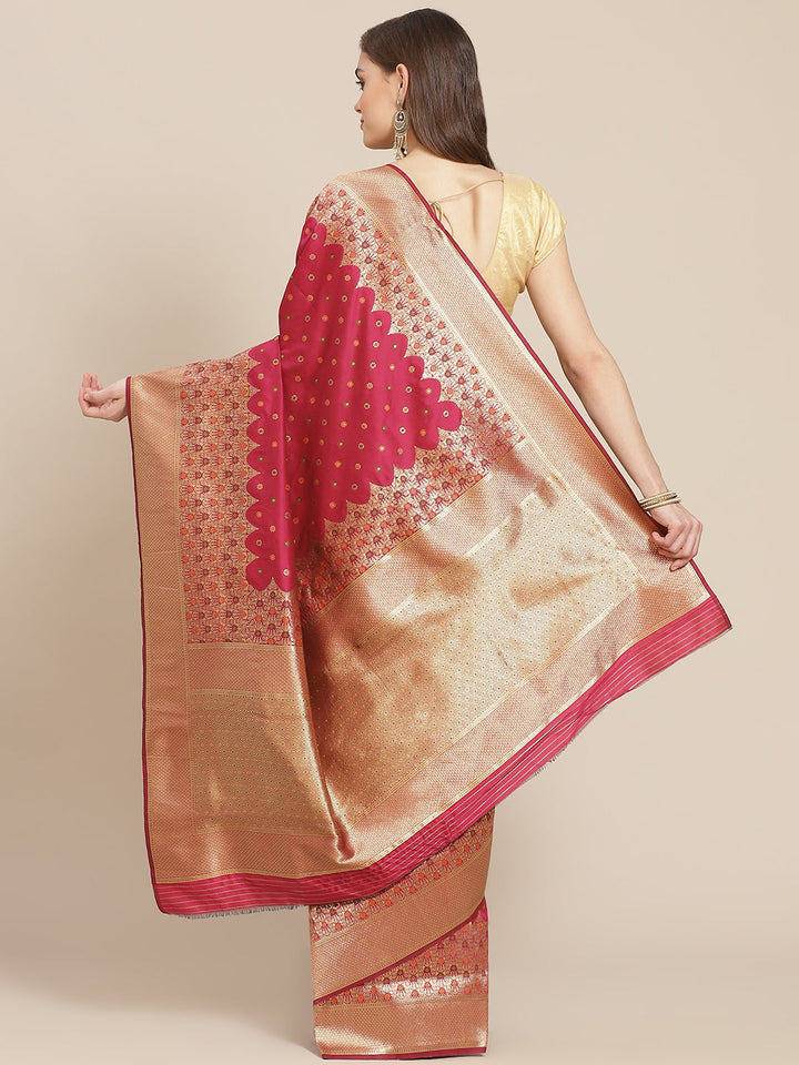 Banarasi Saree with Zari Border Booti