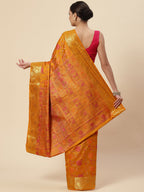 Floral Zari Jaal Handloom Woven Saree
