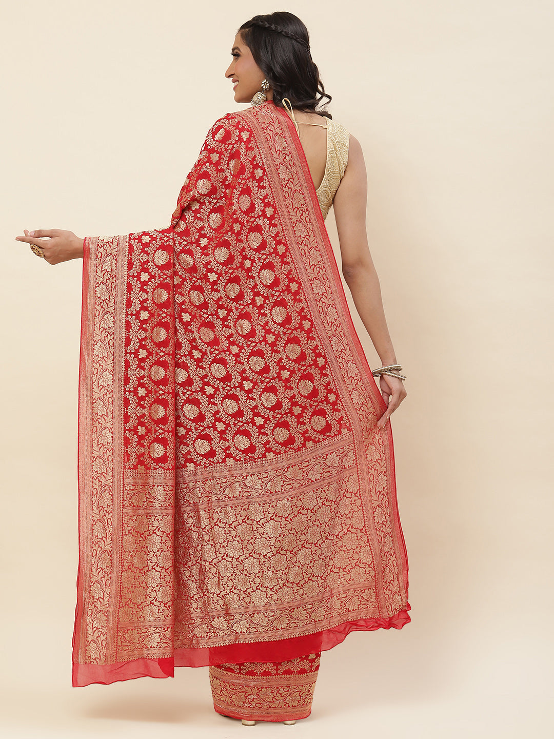 Zari Jaal Georgette Saree