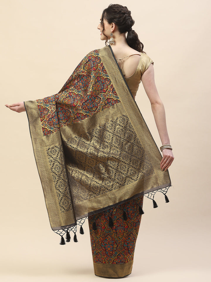 Zari Jaal Woven Handloom Saree