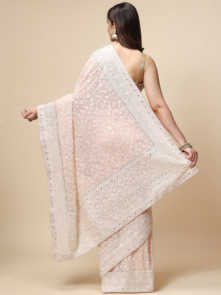 Embroidered Georgette Saree