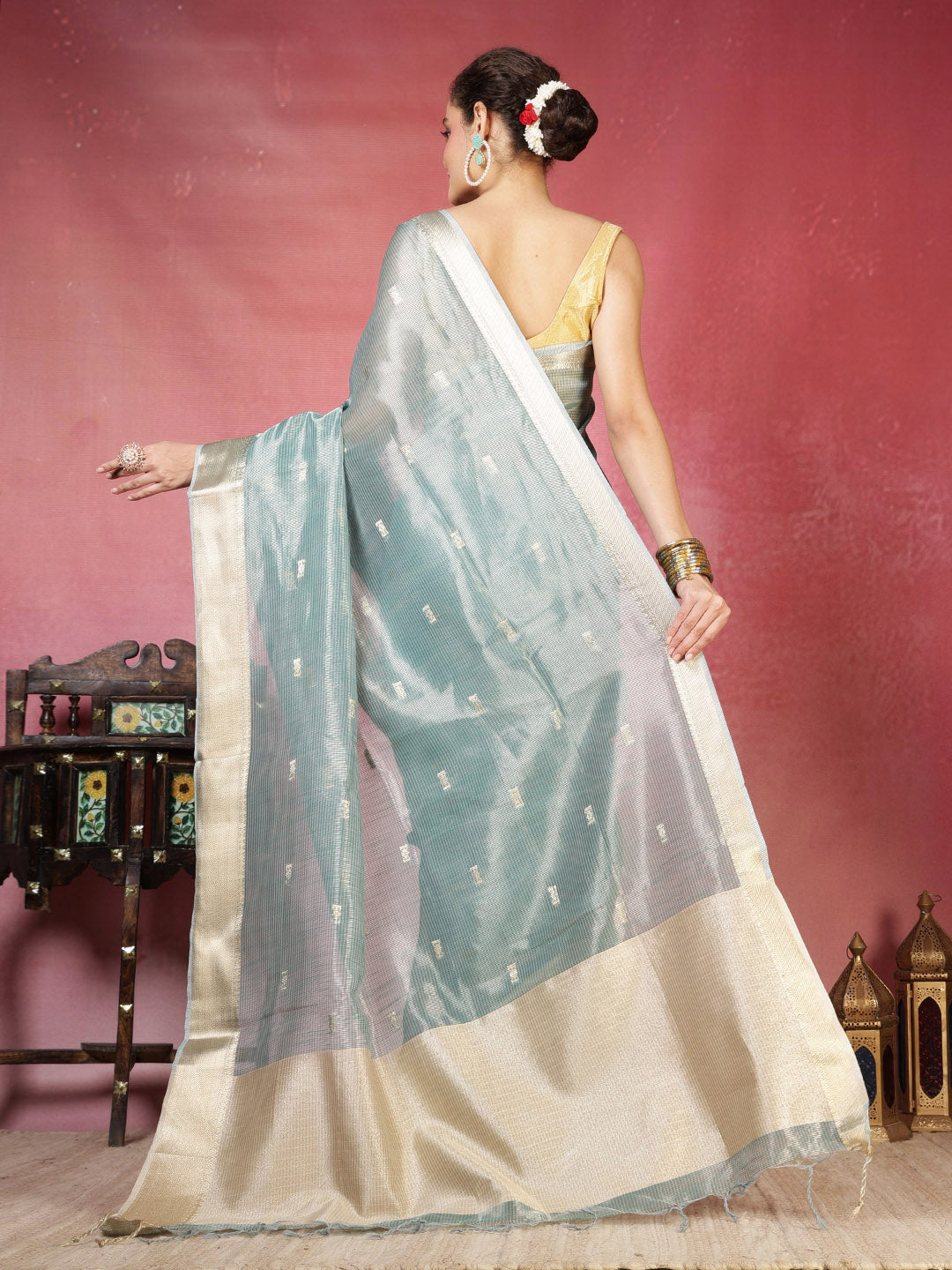 Woven Design Tissue Saree