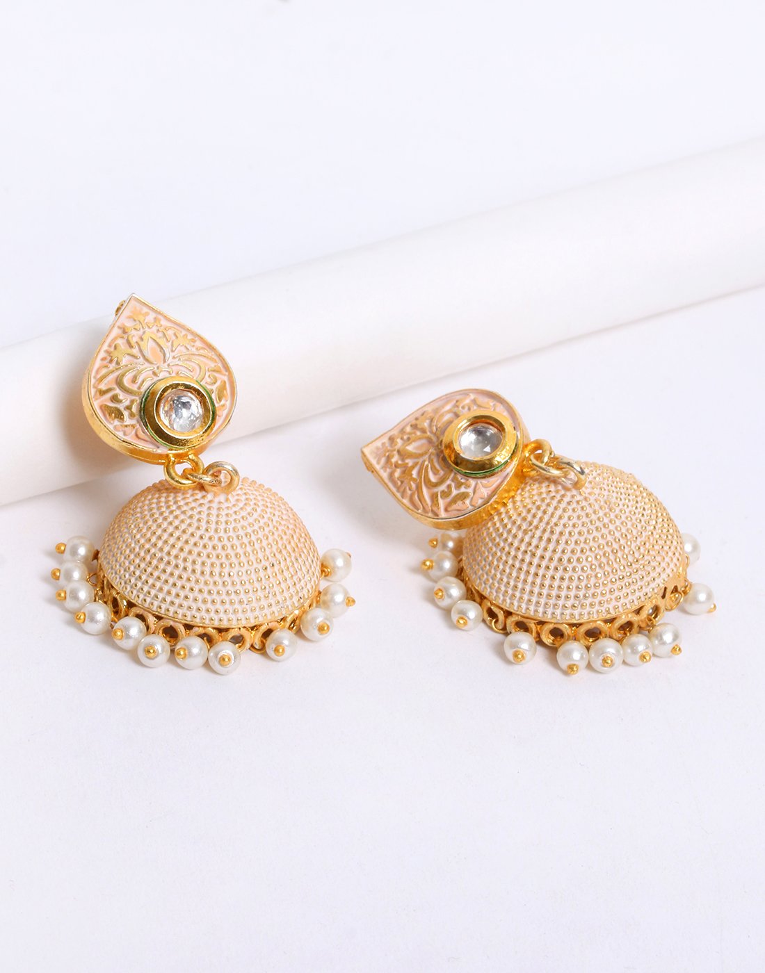 Beautiful Jhumki With White Pearl
