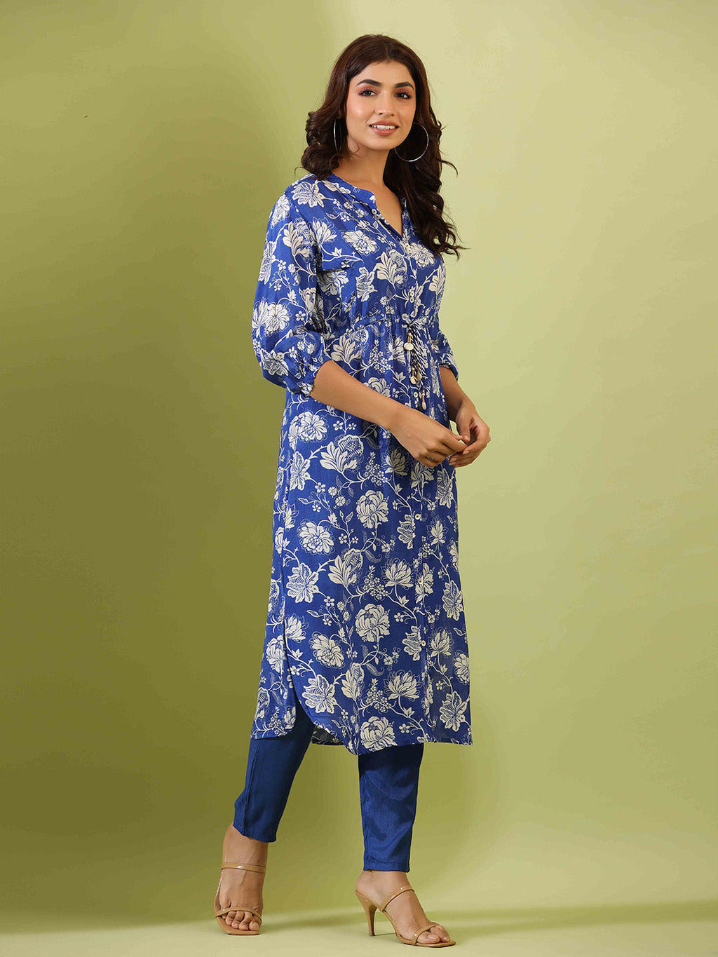 Printed Muslin Kurta With Pants