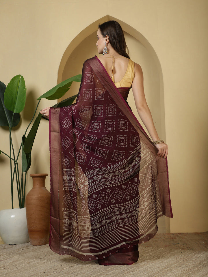 Digital Printed Chiffon Saree