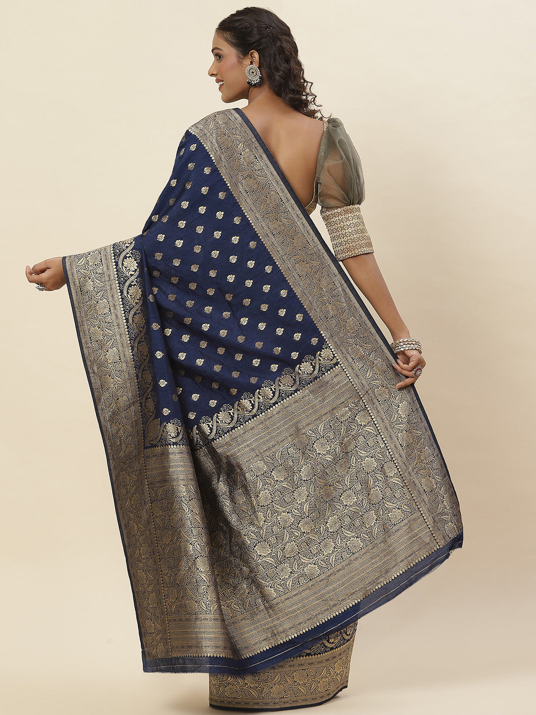Zari Border Woven Handloom Saree
