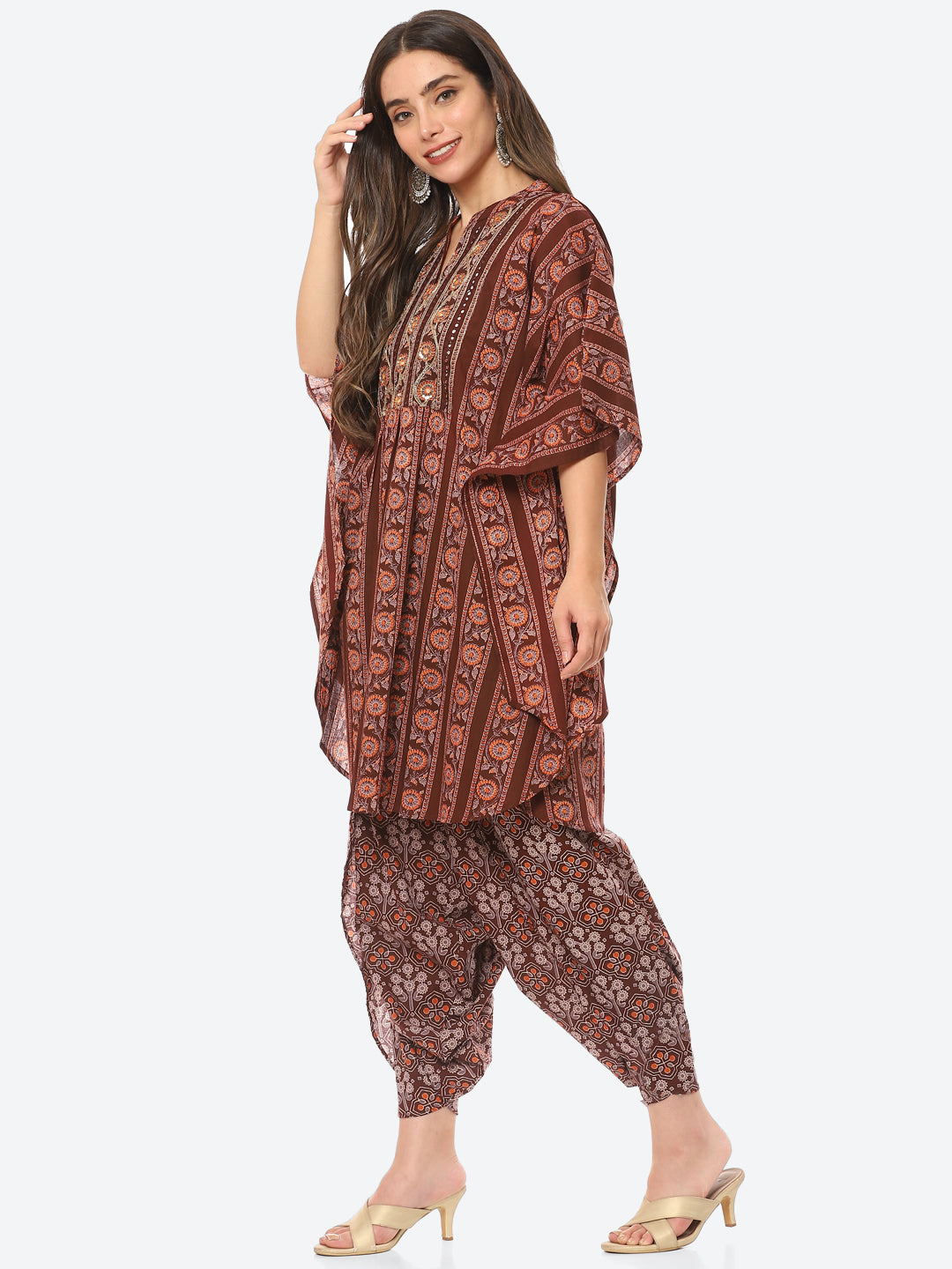 Printed Cotton Kurta With Dhoti