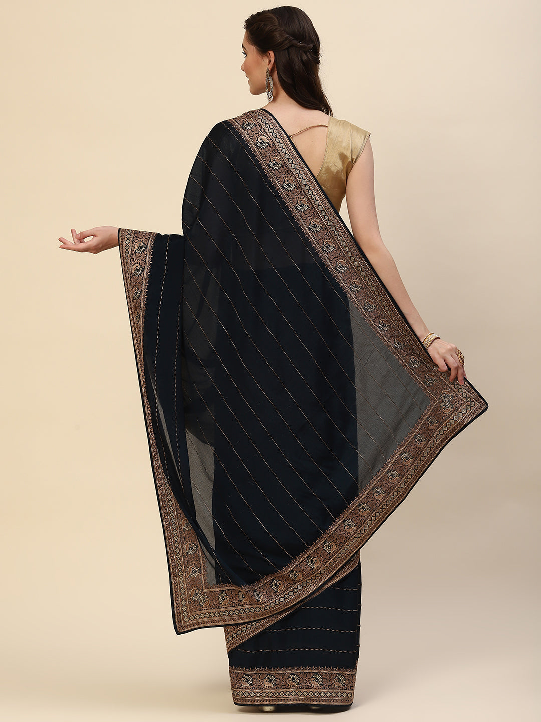 Swarovski Embroidered Georgette Saree