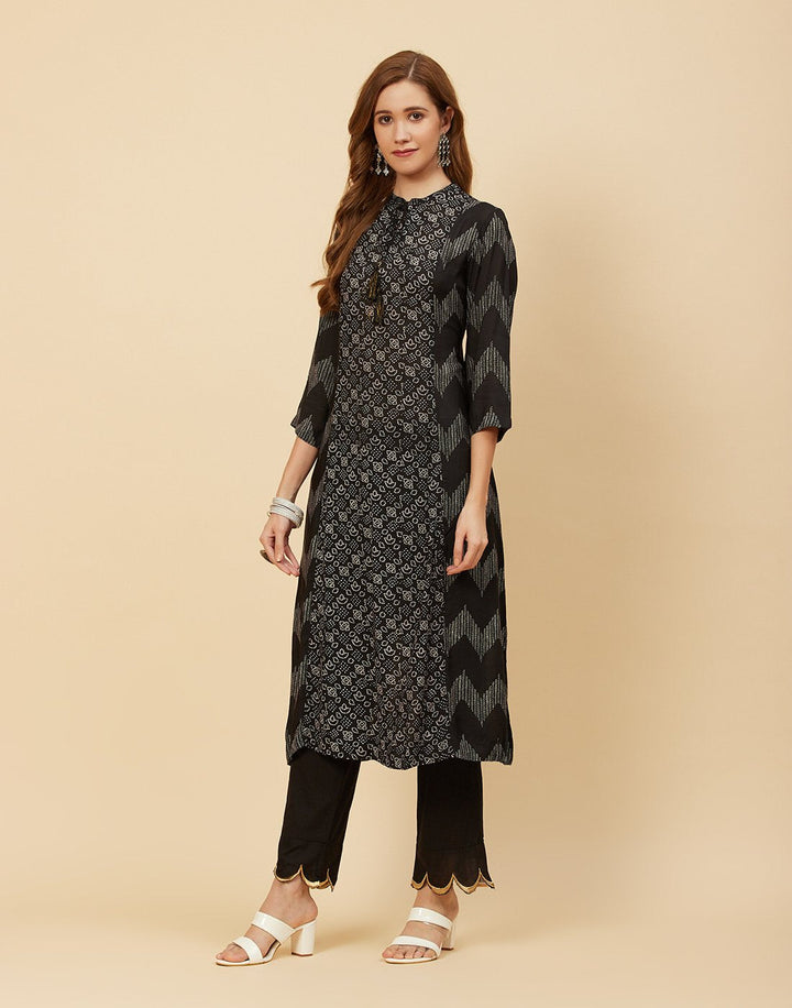 Printed Cotton Kurti With Pant
