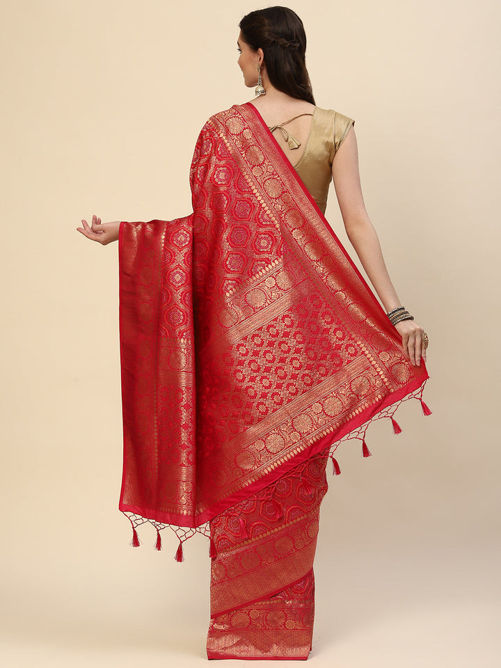 Bandhej Handloom Woven Saree