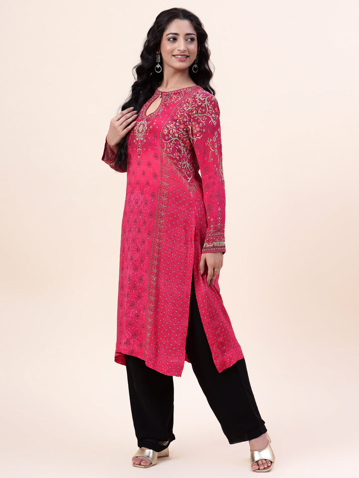 Digital Printed Crepe Kurta