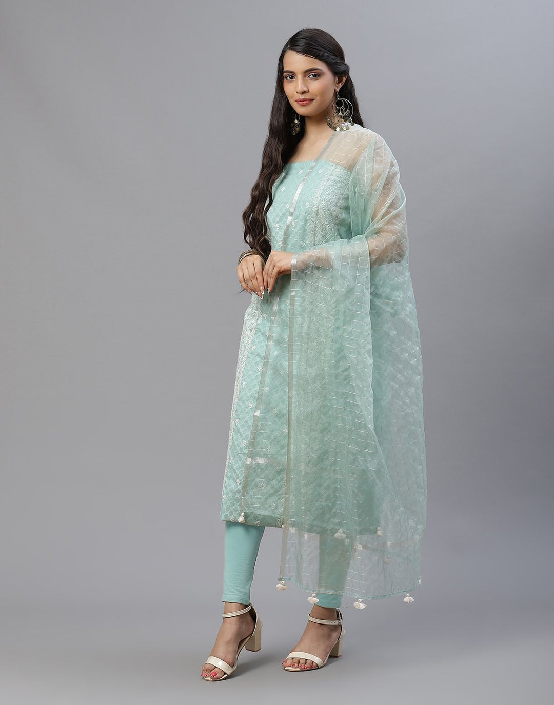 Chanderi Embroidered Suit piece