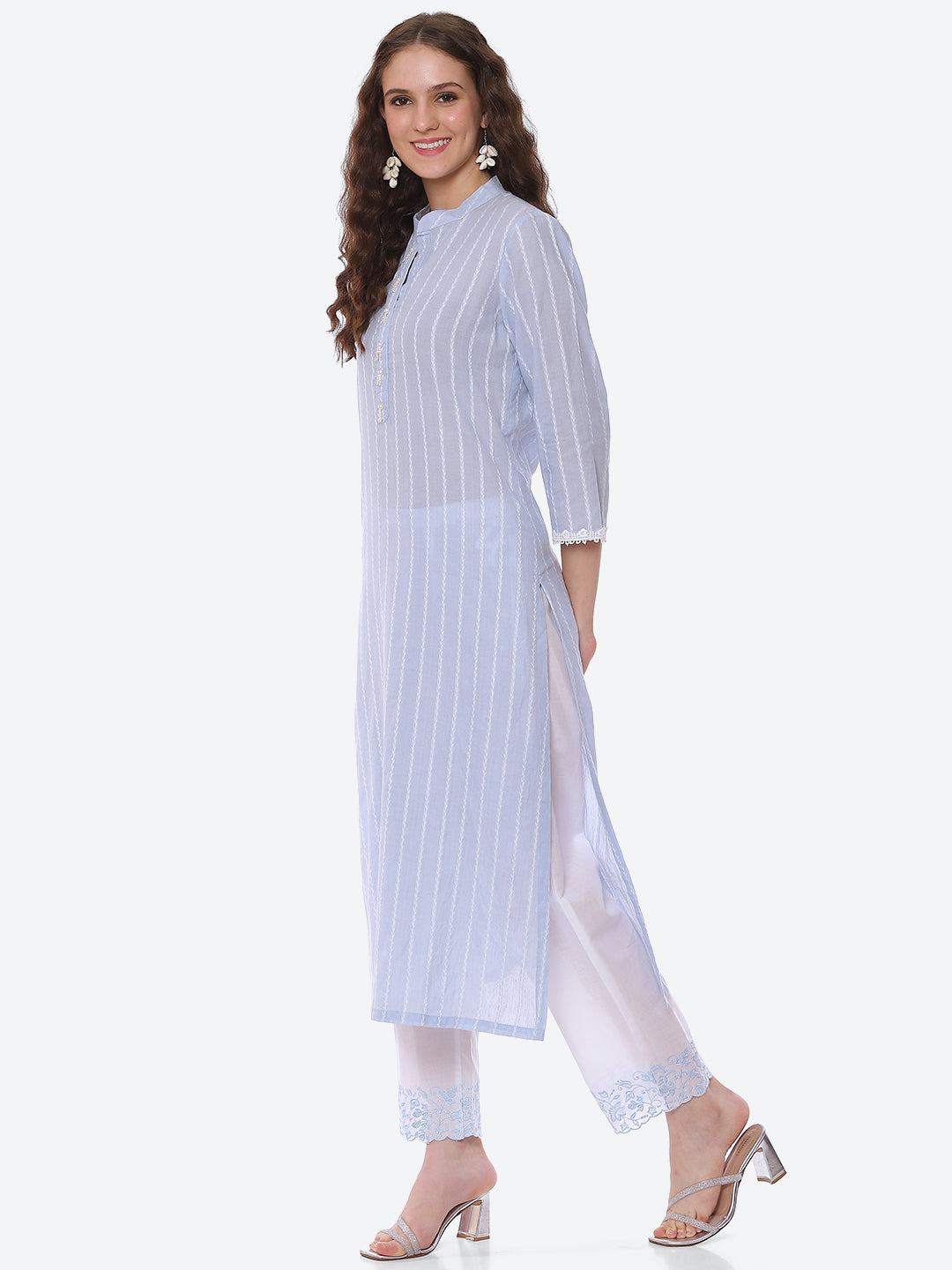 Printed Cotton Kurta With Pant