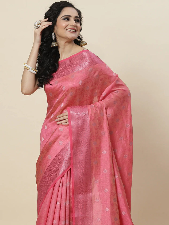 Zari Booti Handloom Woven Saree