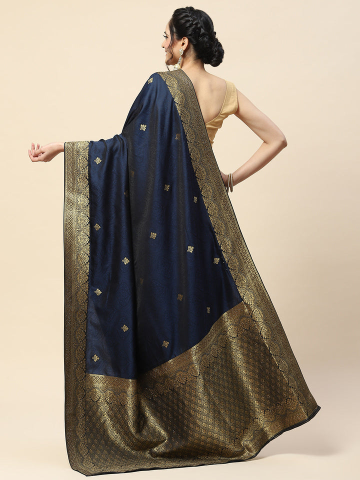 Zari Booti Embroidered Banarasi Saree