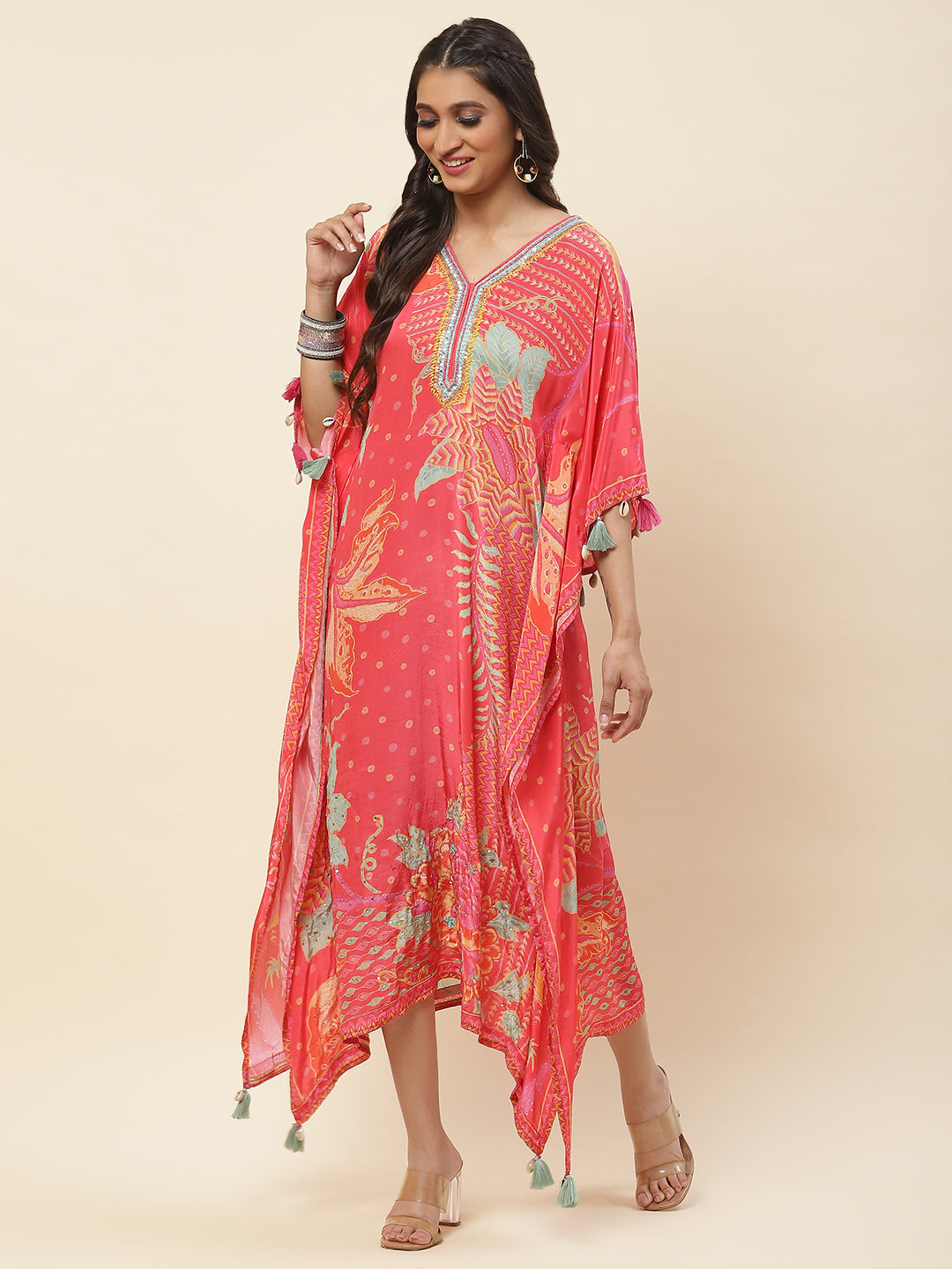 Floral Printed Crepe Kurta