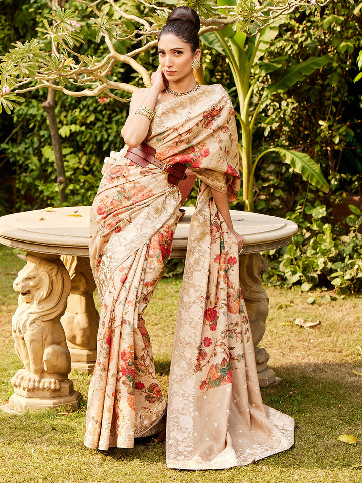 Embroidery Desi Tasar Saree