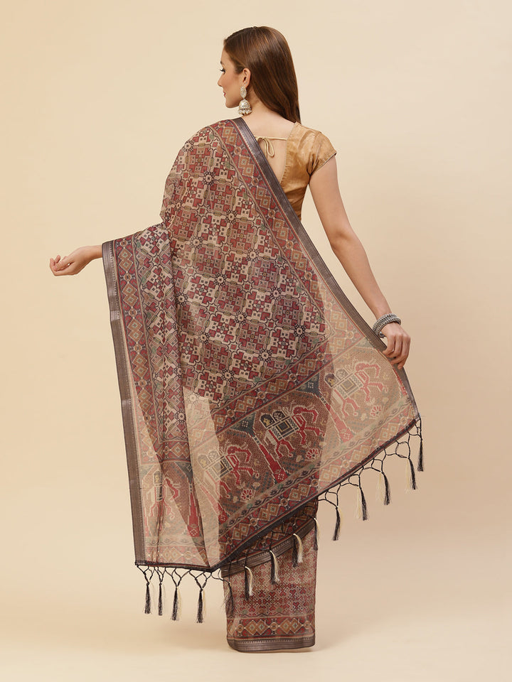 Patola Printed Cotton Saree