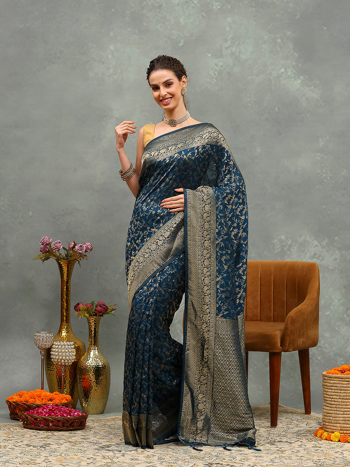 Zaari Jaal Crepe Saree