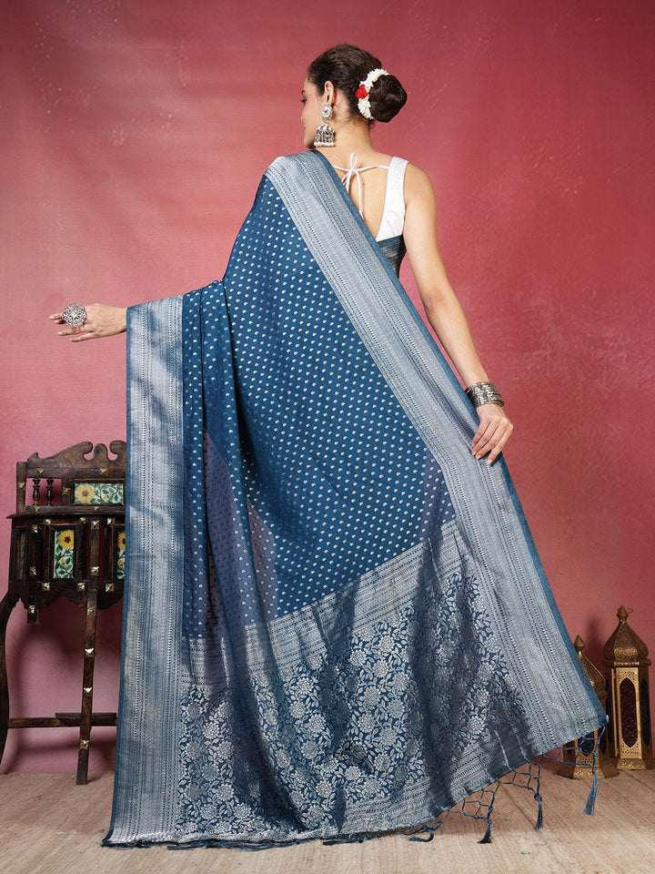 Zaari Jaal Crepe Saree