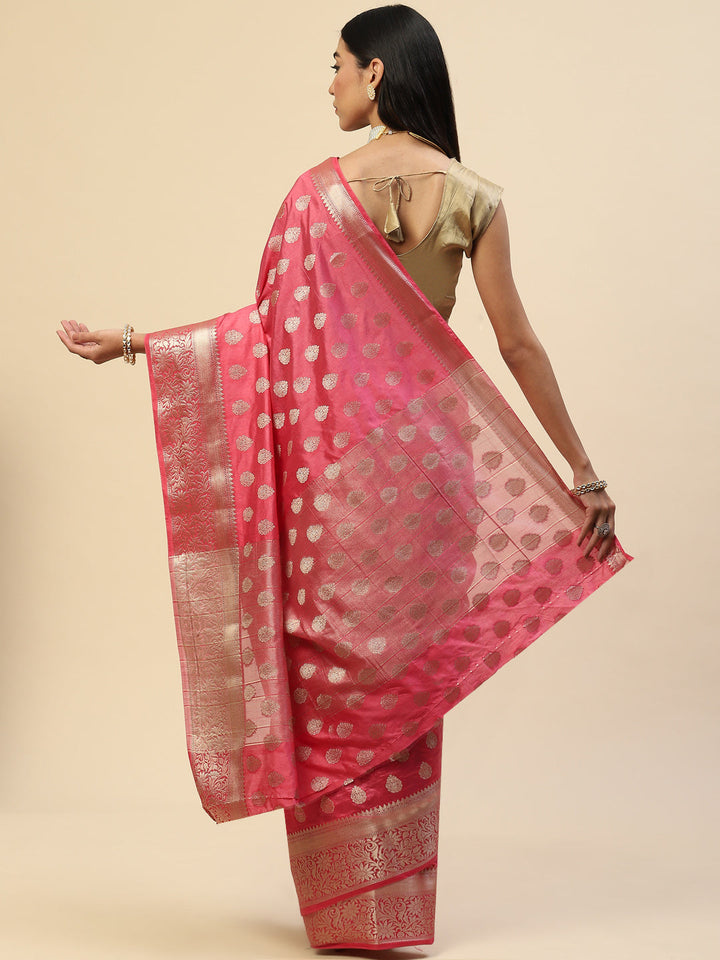 Zari Border Booti Handloom Woven Saree