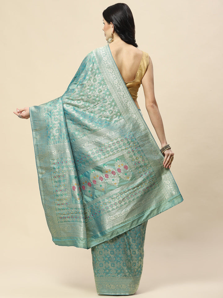 Zari Jaal Woven Art Silk Banarsi Saree