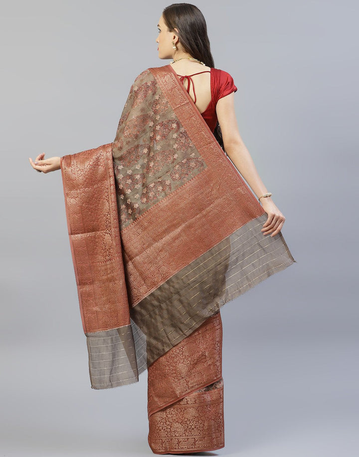 Cotton Printed Saree With Zari Border