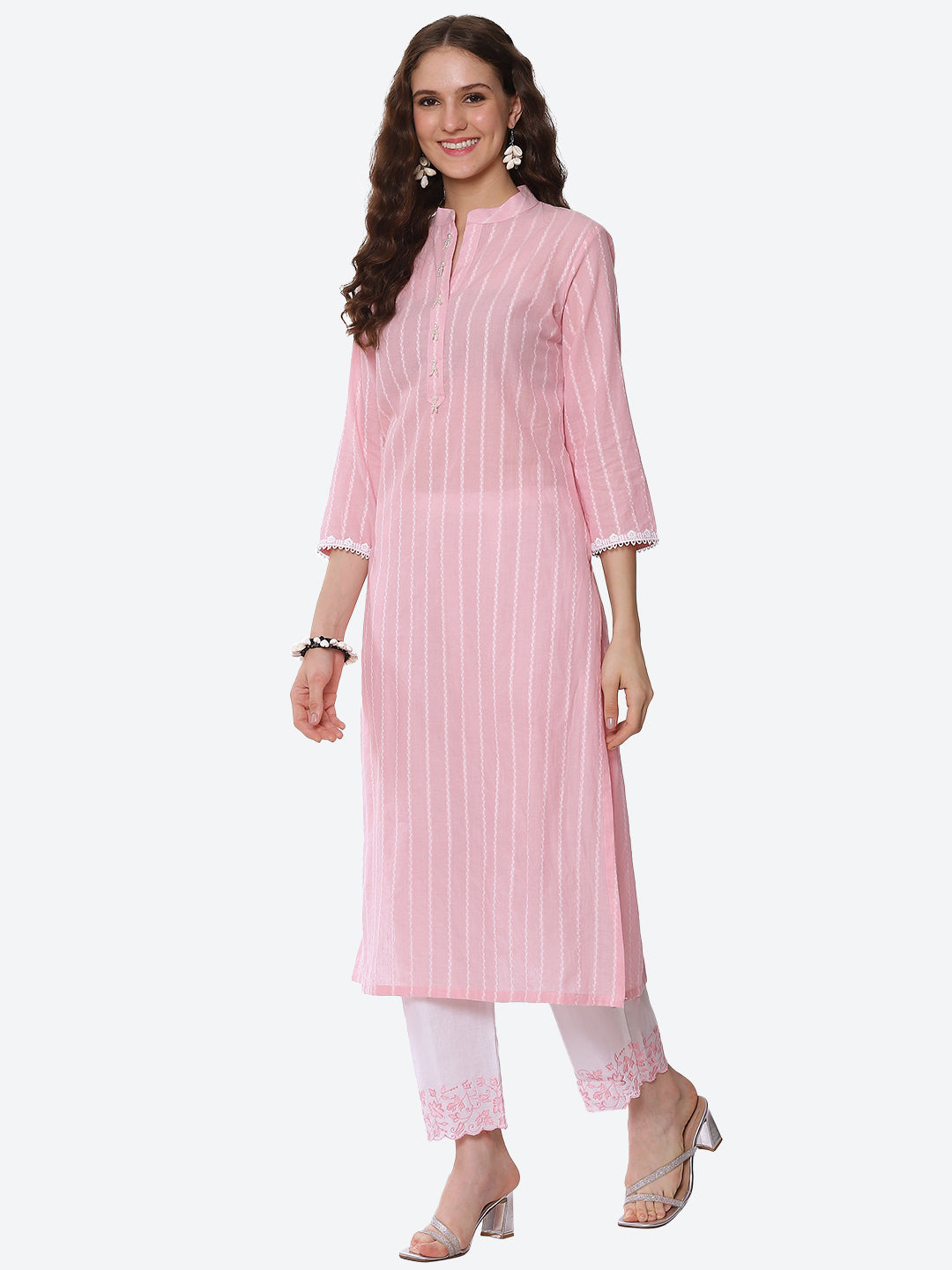 Printed Cotton Kurta With Pant
