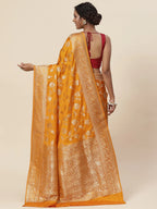 Floral Zari Jaal Handloom Woven Saree