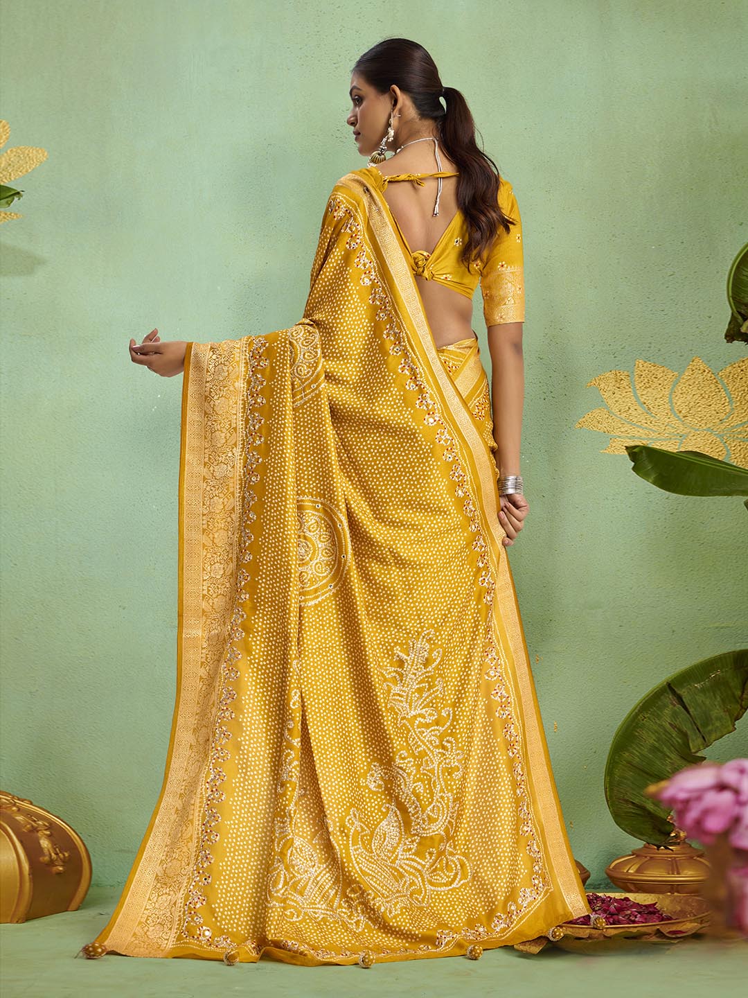 Digital Printed Art Silk Saree