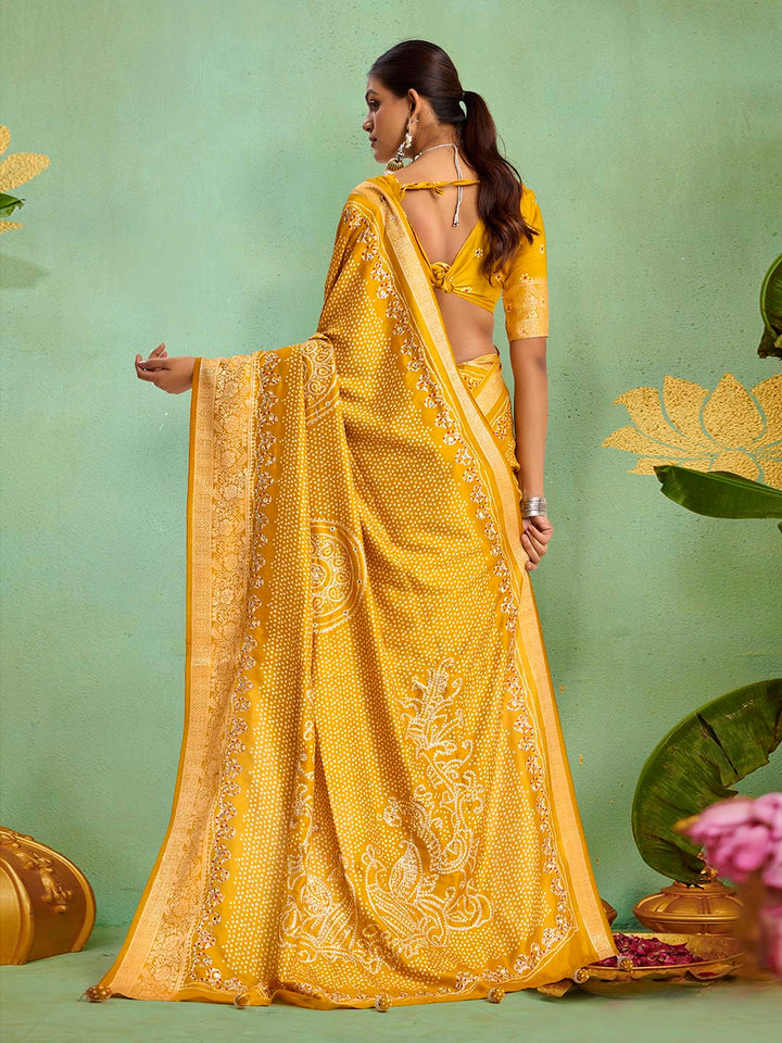 Digital Printed Art Silk Saree