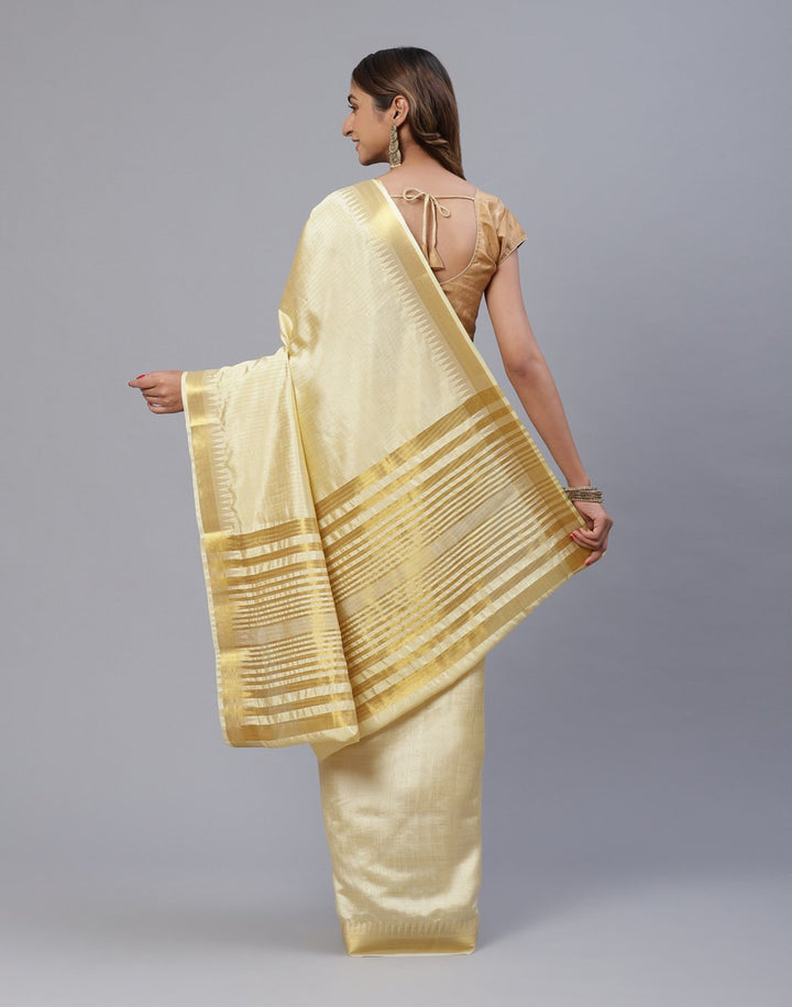 Art Handloom Saree With Zari Border