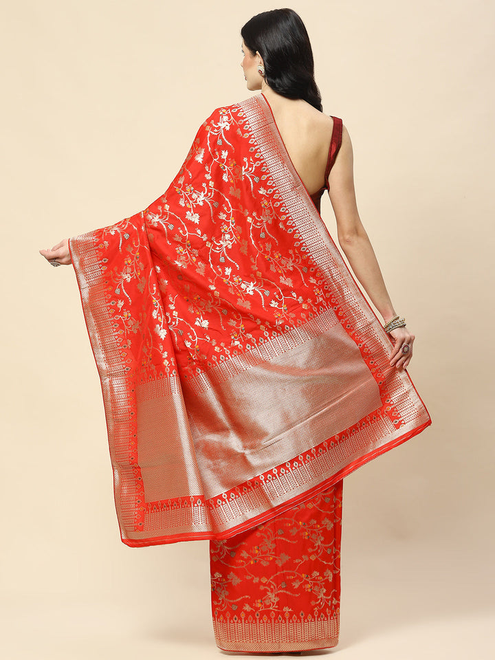 Zari Jaal Woven Art Silk Banarsi Saree