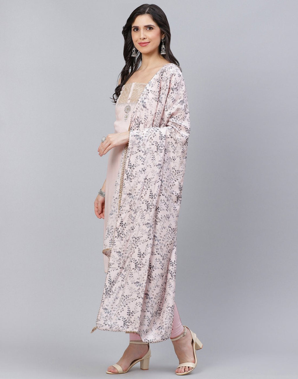 Chanderi Embroidered Suit Piece