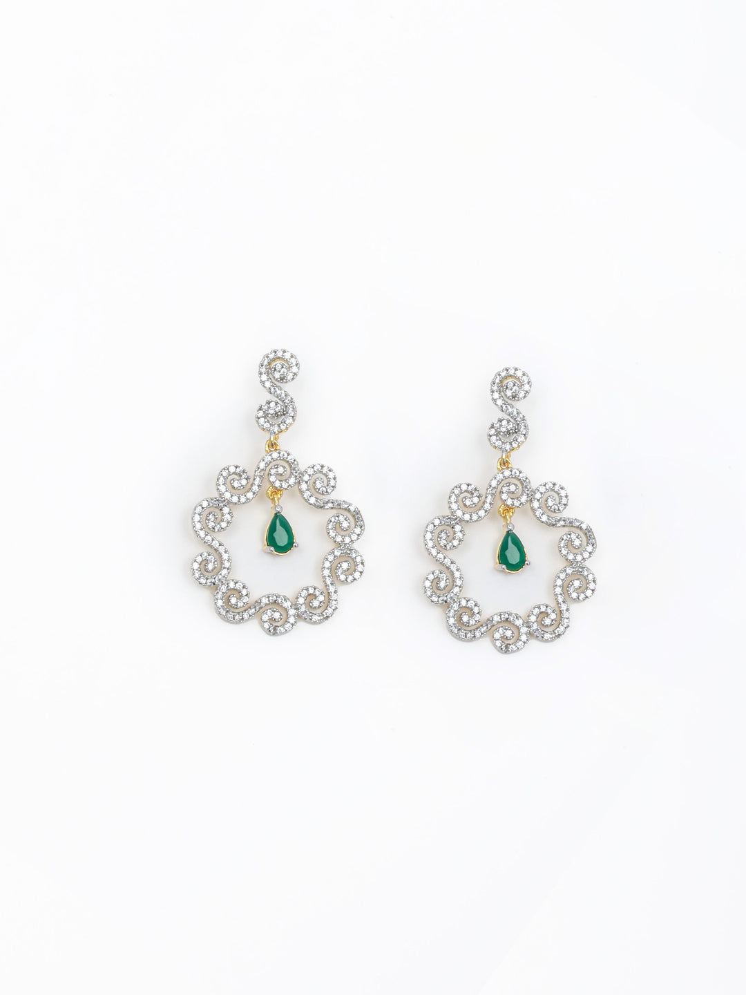 White Stones Drop &amp; Danglers Earrings