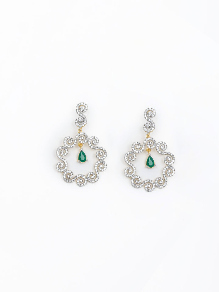 White Stones Drop &amp; Danglers Earrings