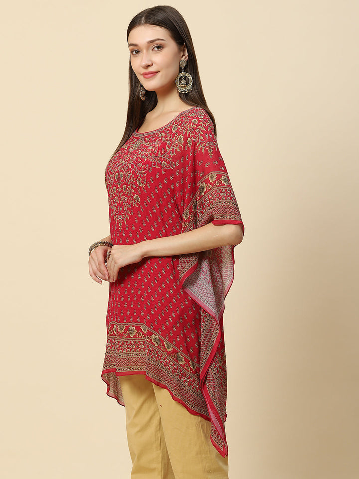 Digital Printed Georgette Kaftan Kurta