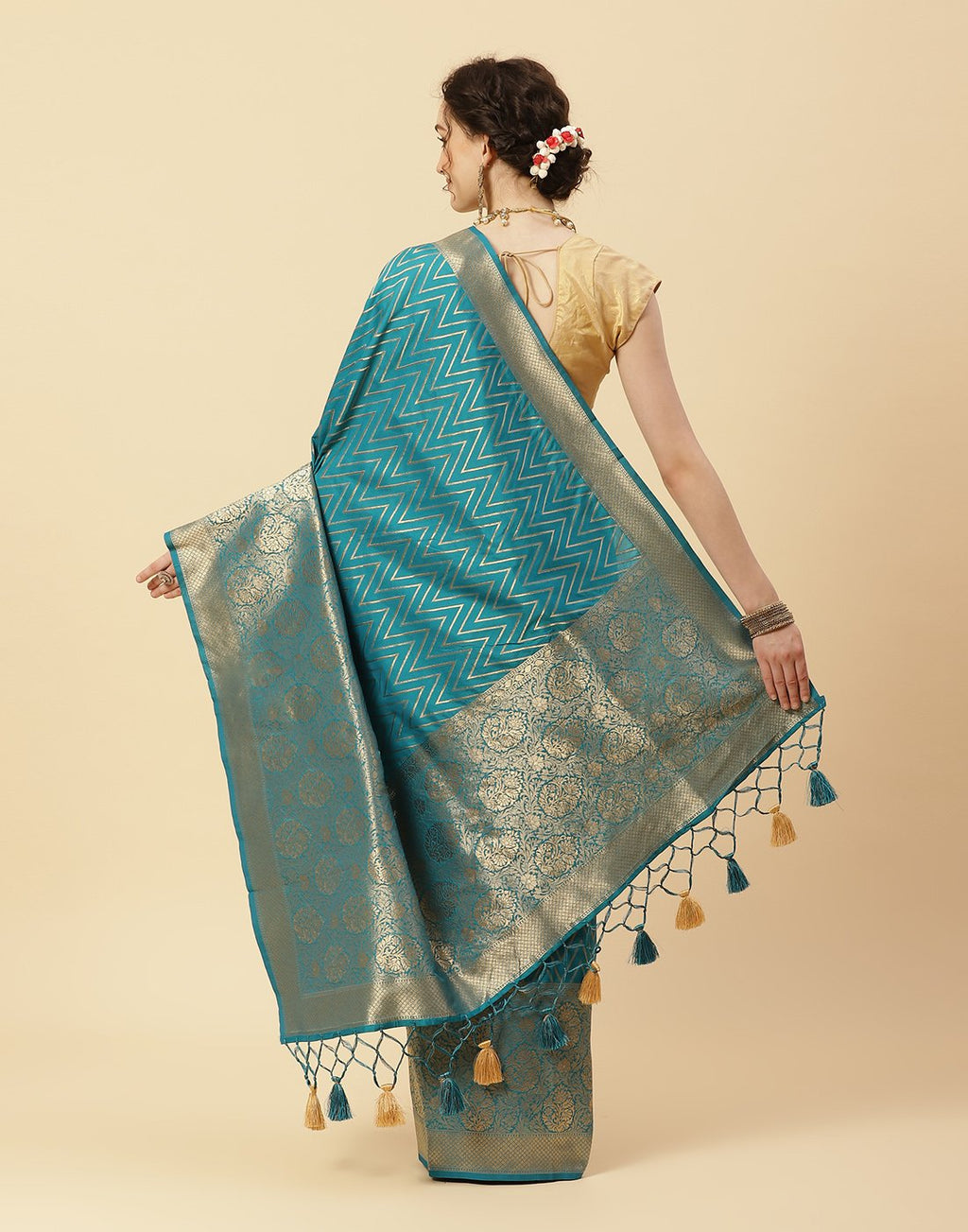 Embroidered Woven Art Handloom Saree