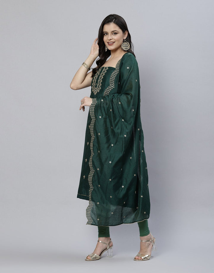 Embroidered Chanderi Suit Piece