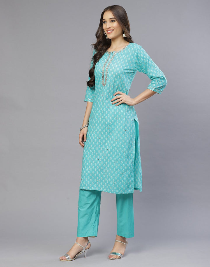Cotton Printed Kurti With Pant